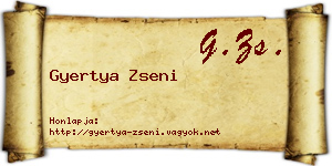 Gyertya Zseni névjegykártya